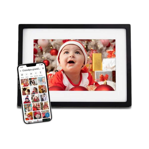 Skylight Digital Picture Frame - WiFi Enabled with Load from Phone Capability, Touch Screen Digital Photo Frame Display - Customizable Gift for Friends and Family - 10 Inch Black